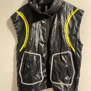 Adidas by Stella McCartney Black & Neon Yellow Packable Running Vest - XS